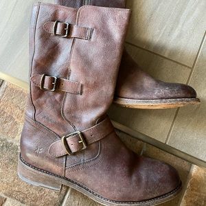 Frye Jayden Moto Cuff Dark Brown